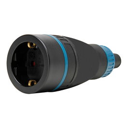 Kopp Base Móvil Bipolar con Toma de Tierra (T/T) 16A 250V, Negro, IP20, hasta 3x1.5mm²