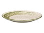 Vessia Plato Postre Patinado Verde y Blanco de Cerámica Porcelana, 19.5 cm (Set de 36)