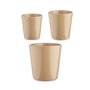 Ibergarden Set de 3 Macetas Cónicas de Cerámica Beige (14, 17 y 22 cm) inevitable