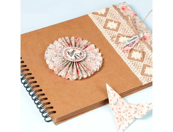CLAIREFONTAINE Álbum de fotos DIY Kraft tapa dura 21x16 cm 40 hojas 200g
