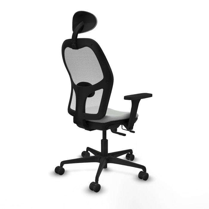 PIQUERAS Y CRESPO Silla de oficina Jorquera con mecanismo Sincro/Traslack Gris claro y Blanco