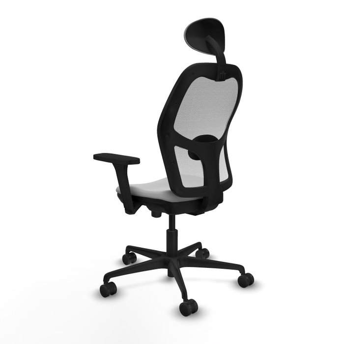 PIQUERAS Y CRESPO Silla de oficina Jorquera con mecanismo Sincro/Traslack Gris claro y Blanco