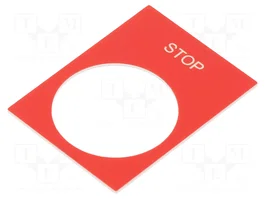 Schneider Electric Etiqueta STOP Roja para Casete de Control