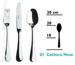 OSLO Cuchara de Mesa en acero inoxidable, cubertería colección Oslo (Set de 12)