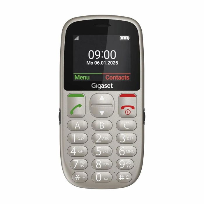 Gigaset GL395 - Teléfono Móvil Senior para Mayores, Teclas Grandes, Función SOS, Pantalla 2.2", Carga por Base, Batería 800 mAh, Dual SIM, Color Gris Titanio Gigaset GL395 - Teléfono Móvil Senior para Mayores, Teclas Grandes, Función SOS, Pantalla 2.2", Carga por Base, Batería 800 mAh, Dual SIM, Color Gris Titanio
