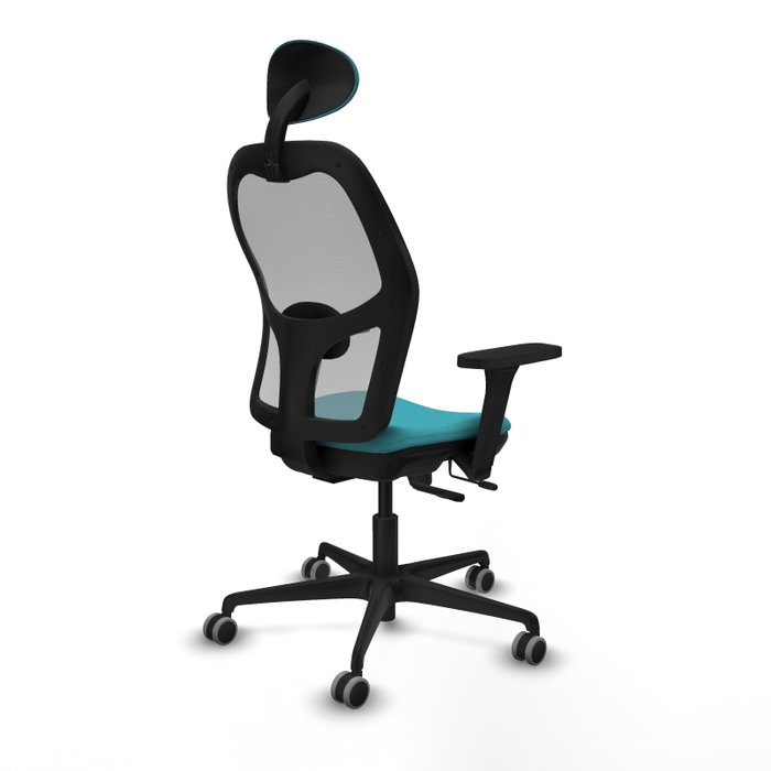 PIQUERAS Y CRESPO Silla de oficina Jorquera con mecanismo Sincro/Traslack, Turquesa y Gris PIQUERAS Y CRESPO Silla de oficina Jorquera con mecanismo Sincro/Traslack, Turquesa y Gris