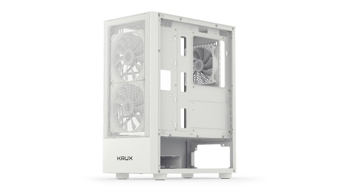 Krux Vako White RGB Torre PC Blanca con Ventilación y Espacio Krux Vako White RGB Torre PC Blanca con Ventilación y Espacio