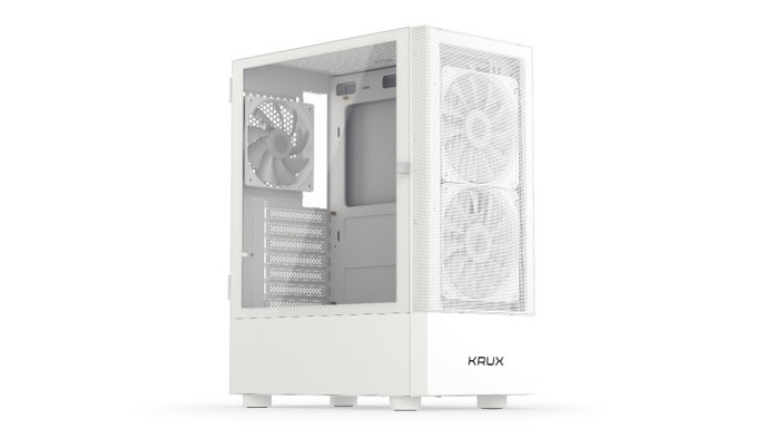 Krux Vako White RGB Torre PC Blanca con Ventilación y Espacio Krux Vako White RGB Torre PC Blanca con Ventilación y Espacio
