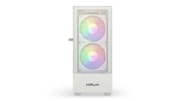 Krux Vako White RGB Torre PC Blanca con Ventilación y Espacio Krux Vako White RGB Torre PC Blanca con Ventilación y Espacio