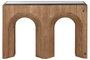 DKD Home Decor Consola Marron Negro Abeto Cristal 122 x 30 x 80 cm