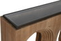 DKD Home Decor Consola Marron Negro Abeto Cristal 122 x 30 x 80 cm