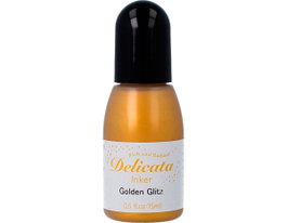 Tsukineko Tinta DELICATA Destello dorado metálico brillante 15ml
