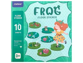 Mideer Juego Didáctico Rana con 10 Adhesivos Gigantes y 53 Decorativos Removibles para Suelo