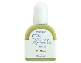 Tsukineko Tinta VERSACOLOR caqui opaca recarga 15ml Bote cánula