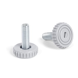 Herrajes Alk Pie Nivelador Ø25 M8X24 Gris C/Huella Allen 4Mm