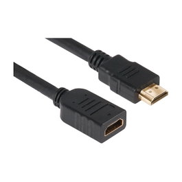 Club3D Cable Extensión HDMI 1.4 5 Metros Macho a Hembra Retail Negro