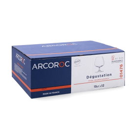 Arcoroc Set de 12 Copas de Coñac de 15 cL, Transparente