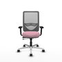 PIQUERAS Y CRESPO Silla de oficina Zulema con mecanismo Sincro/Traslack, Rosa y Gris