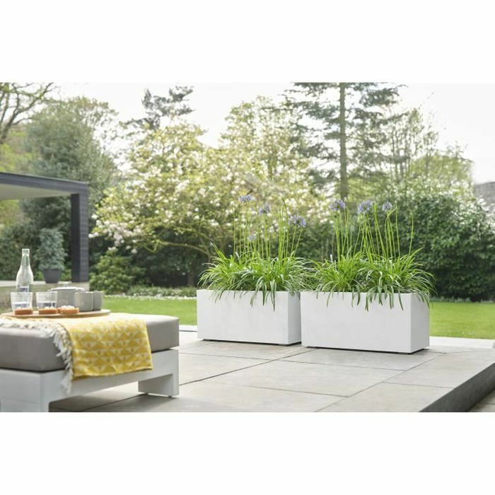 Elho Jardinera Vivo Next Long 60 Blanco, 59 x 30 x 29 cm