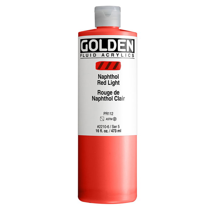 Golden Fluid Colores Acrílicos Rojo Naftol Claro 473 ml Golden Fluid Colores Acrílicos Rojo Naftol Claro 473 ml