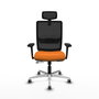 PIQUERAS Y CRESPO Silla de oficina Haches Naranja y Negro