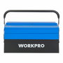 Workpro Caja de herramientas metálica con 5 compartimentos, 41,5 × 20 × 20 cm