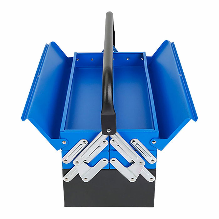 Workpro Caja de herramientas metálica con 5 compartimentos, 41,5 × 20 × 20 cm