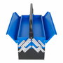 Workpro Caja de herramientas metálica con 5 compartimentos, 41,5 × 20 × 20 cm