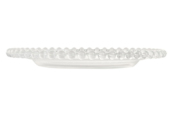 DKD Home Decor Plato de Cristal Transparente 21,5x21,5x2,2 cm