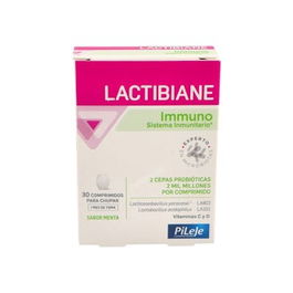PILEJE Lactibiane Immuno 30 Comprimidos para Chupar con Vitaminas C y D3 para el Sistema Inmune