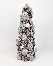 DKD Home Decor Árbol de Piñas Natural con Acabado Decape