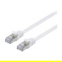 EQUIP 607617 Cable de Red Patchkabel Cat6A U/FTP (STP) 0.5m Blanco Plano LSZH, 2xRJ45, para 10GBase-T/10Gb Ethernet