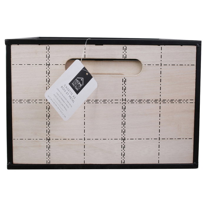 Home Deco Factory Conjunto de 2 Cajas de Madera y Metal Home Deco Factory Conjunto de 2 Cajas de Madera y Metal