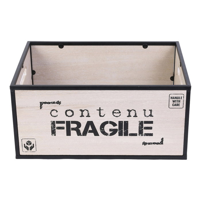 Home Deco Factory Conjunto de 2 Cajas de Madera y Metal Home Deco Factory Conjunto de 2 Cajas de Madera y Metal