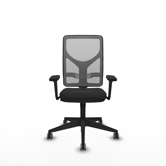 PIQUERAS Y CRESPO Silla de oficina Motilla con mecanismo Sincro, Brazos 3D y Malla Gris