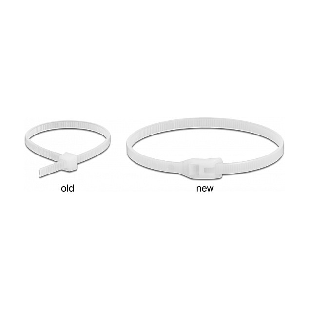 DeLOCK 19464 Bridas para cables con cabeza plana 110 x 2,5 mm (100 unidades)