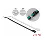 DeLOCK 19464 Bridas para cables con cabeza plana 110 x 2,5 mm (100 unidades)