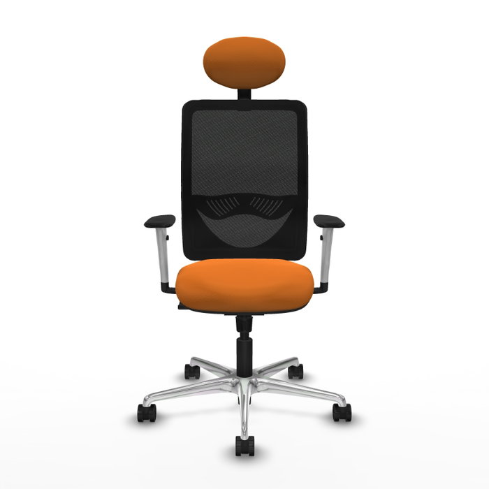 PIQUERAS Y CRESPO Silla de oficina Zulema con mecanismo Sincro, Naranja y Negro PIQUERAS Y CRESPO Silla de oficina Zulema con mecanismo Sincro, Naranja y Negro