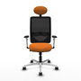 PIQUERAS Y CRESPO Silla de oficina Zulema con mecanismo Sincro, Naranja y Negro