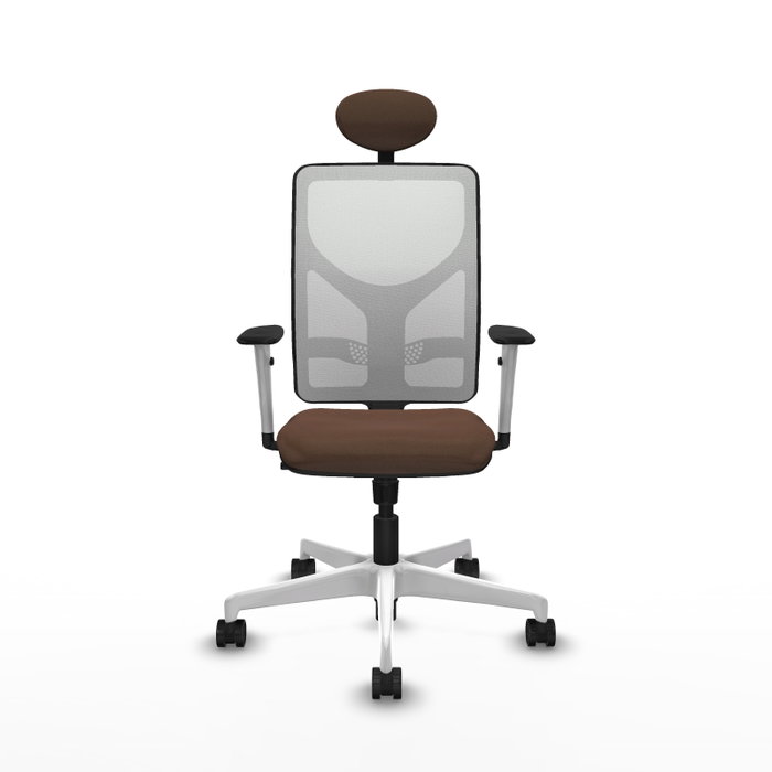 PIQUERAS Y CRESPO Silla de oficina Motilla con mecanismo Sincro, Tela Marrón oscuro y Malla Blanco PIQUERAS Y CRESPO Silla de oficina Motilla con mecanismo Sincro, Tela Marrón oscuro y Malla Blanco