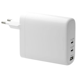 Dbramante1928 Adaptador de Corriente 140W con 3 Conectores USB-C y USB Blanco EU