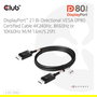 Club 3D Cable DisplayPort 2.1 DP80 Certificado 10K/8K/4K Macho a Macho 1.6m