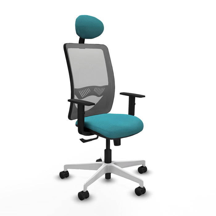PIQUERAS Y CRESPO Silla de oficina Zulema con mecanismo Sincro, Turquesa y Gris PIQUERAS Y CRESPO Silla de oficina Zulema con mecanismo Sincro, Turquesa y Gris