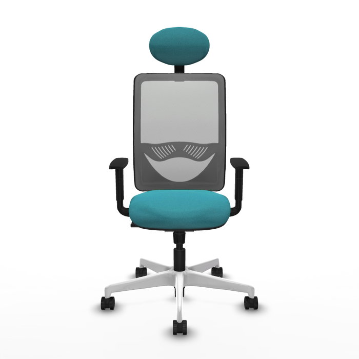 PIQUERAS Y CRESPO Silla de oficina Zulema con mecanismo Sincro, Turquesa y Gris PIQUERAS Y CRESPO Silla de oficina Zulema con mecanismo Sincro, Turquesa y Gris