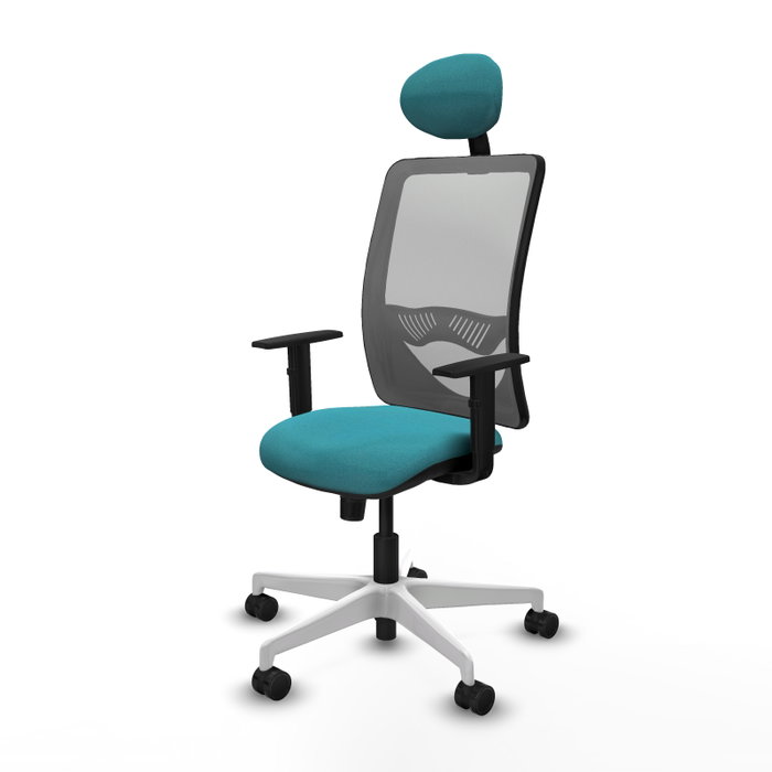 PIQUERAS Y CRESPO Silla de oficina Zulema con mecanismo Sincro, Turquesa y Gris PIQUERAS Y CRESPO Silla de oficina Zulema con mecanismo Sincro, Turquesa y Gris