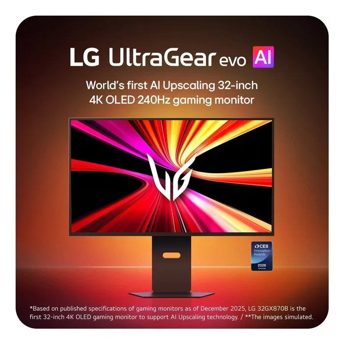 LG Monitor UltraGear OLED 32GX870B-B 32 pulg 4K UHD 240Hz 0,03ms