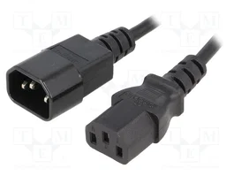 ESPE Cable de alimentación H05VV-F IEC C13 hembra a IEC C14 macho 1,8m