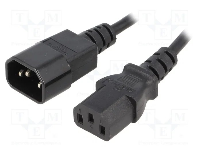 ESPE Cable de alimentación H05VV-F IEC C13 hembra a IEC C14 macho 1,8m ESPE Cable de alimentación H05VV-F IEC C13 hembra a IEC C14 macho 1,8m