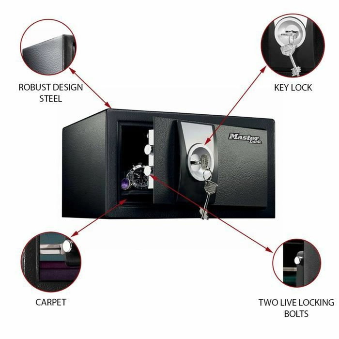 Master Lock Caja fuerte Llave segura acero sólido 9.9 L
