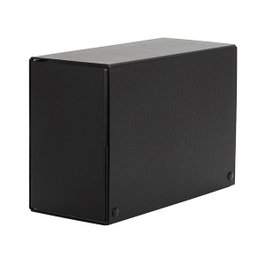 Pardo Caja de proyectos con broches extra, lomo 120mm, 350x245mm, negro